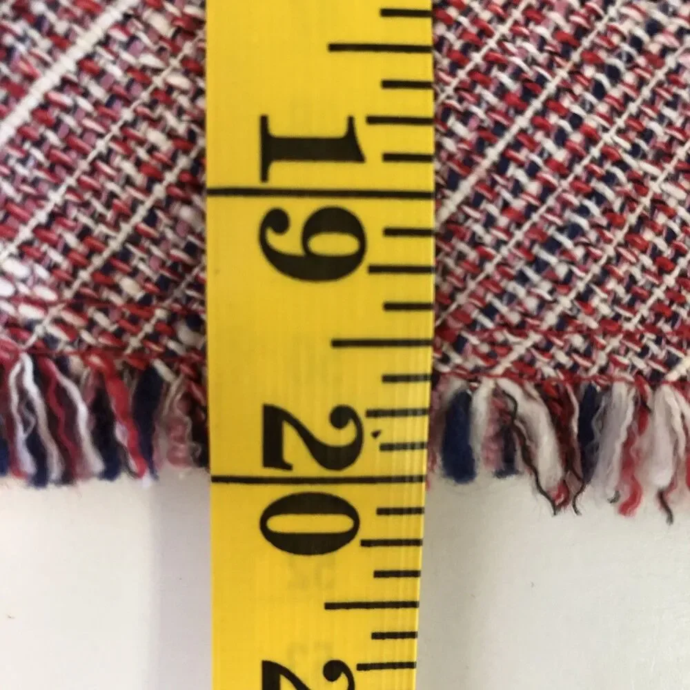 banana republic Pink Tweed Faux Wrap Skirt Fringe HemA Line  Mini Skirt Size 6